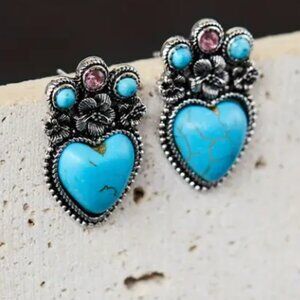 Sleeping Beauty turquoise earrings